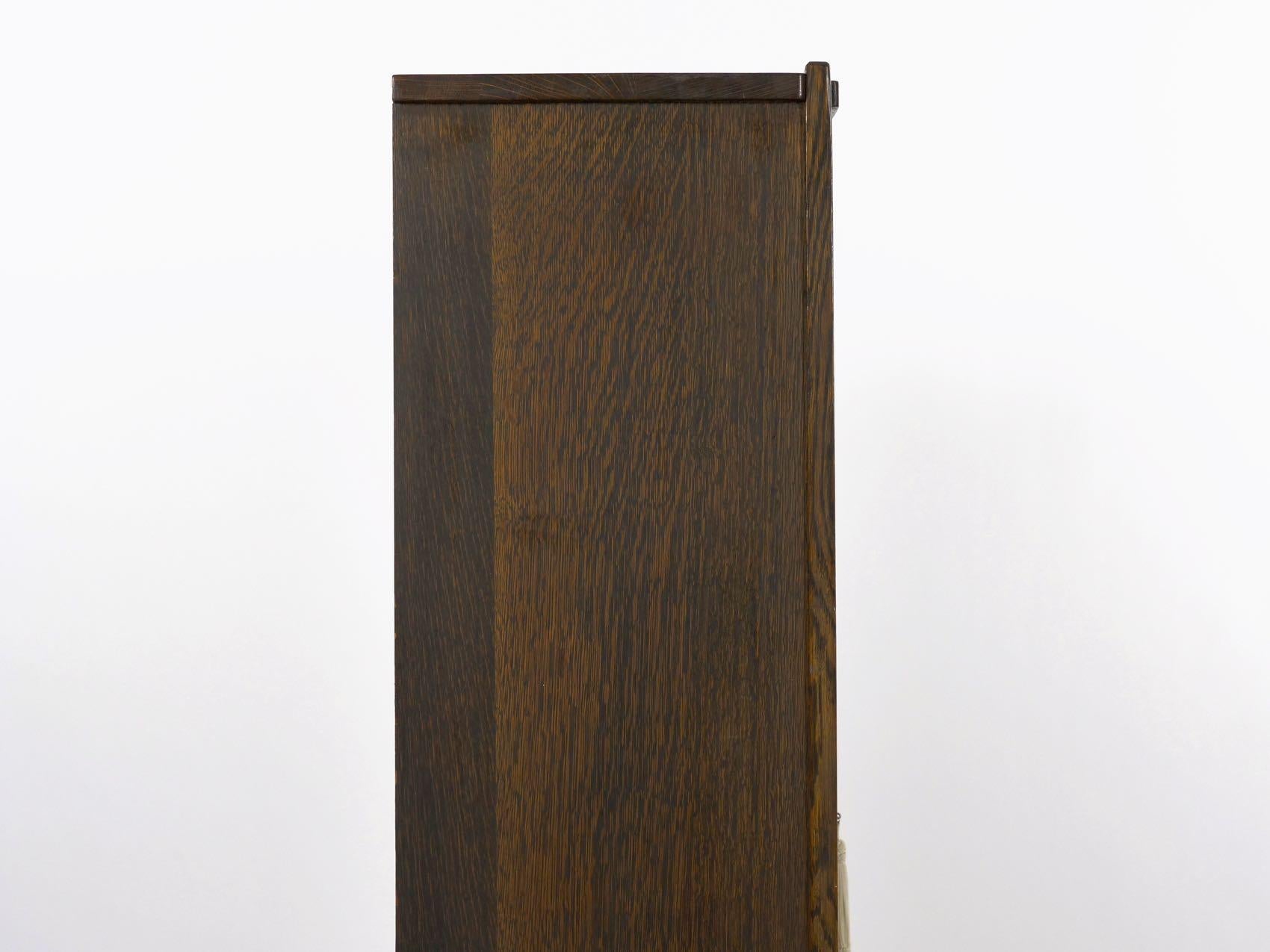 Mission Arts & Crafts Oak Antique Bookcase Bookshelf Cabinet, 20th Century 11