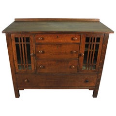 Mission Arts Crafts Oak Sideboard, circa 1910