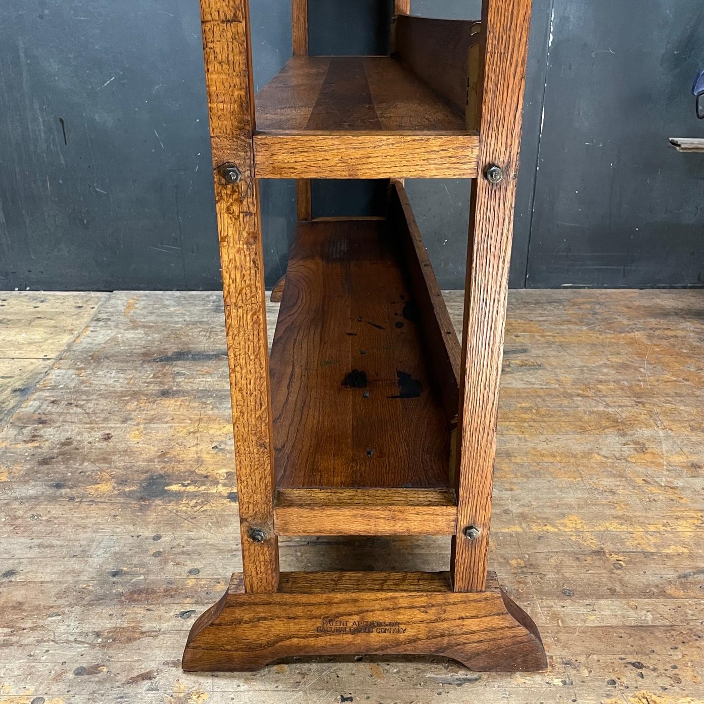 Early 20th Century Mission Bookcase Shelf Bespoke General Store Industrial NYC Retail Display Shelf For Sale