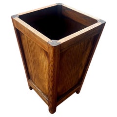 Mission / Craftsman  American Quarter Sawn Oak Waste Basket Art Deco