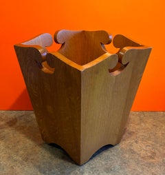 Mission / Craftsman Style American Quarter Sawn Oak Waste Basket by Stickley