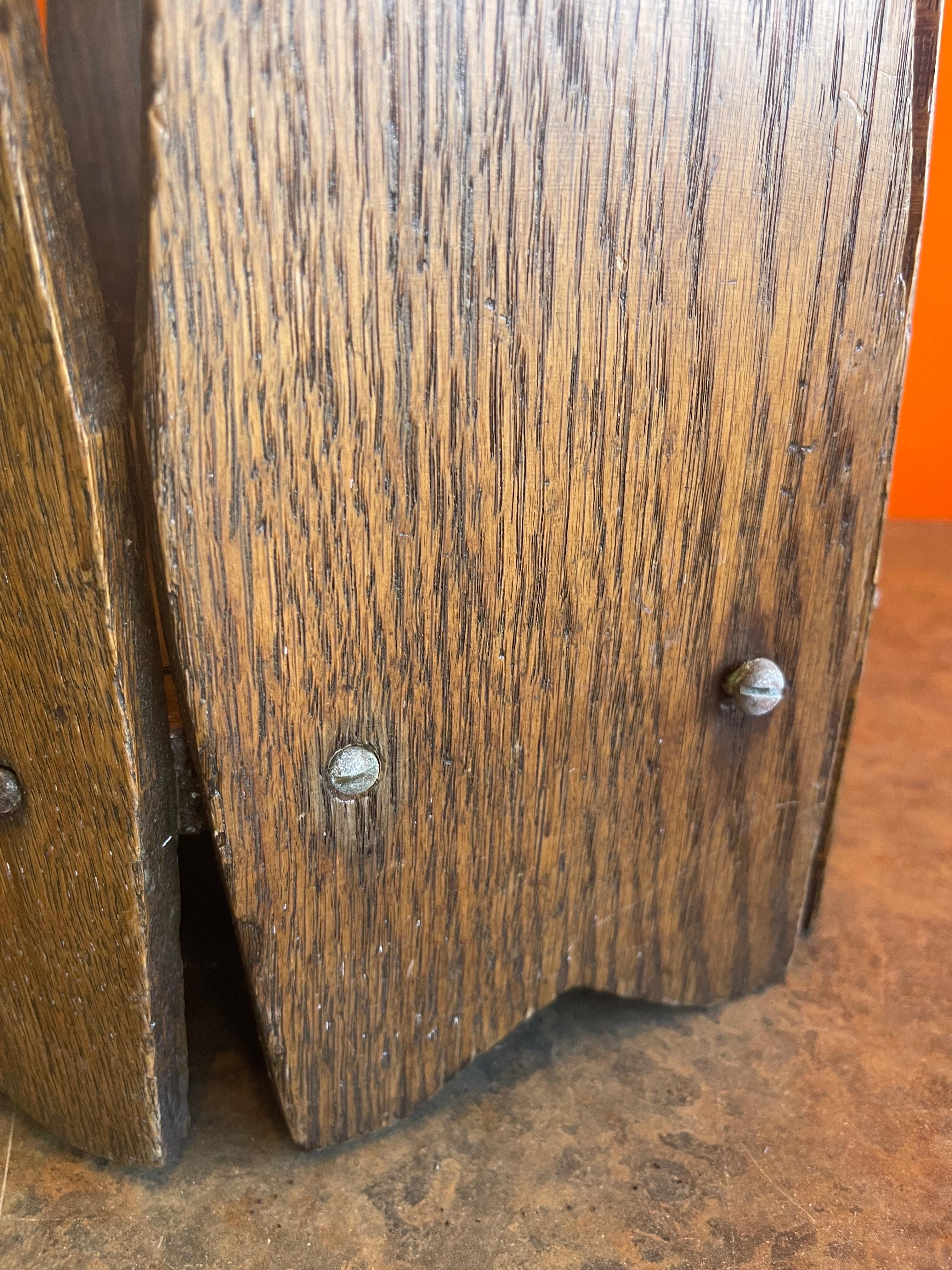 Mission / Craftsman Style American Quarter Sawn Oak Waste Basket 7
