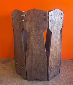 Mission / Craftsman Style American Quarter Sawn Oak Waste Basket