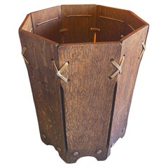 Mission / Craftsman Style American Quarter Sawn Oak Waste Basket