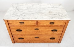 Mission Manner Marble Top Wood Dresser