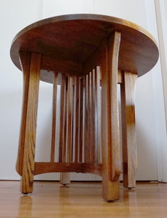 Tavolo rotondo Mission Arts & Crafts in Oak