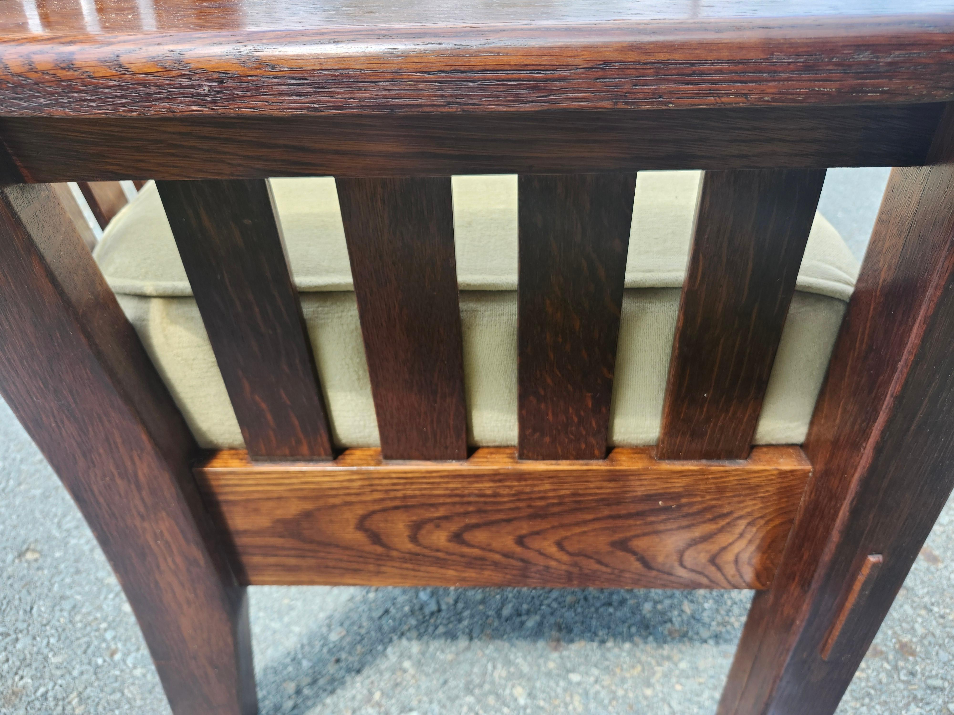 Fauteuil de salon Mission Oak Arts & Crafts par Harden Furniture Co. Motise & Tenon Bon état - En vente à Port Jervis, NY