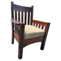 Fauteuil de salon Mission Oak Arts & Crafts par Harden Furniture Co. Motise & Tenon