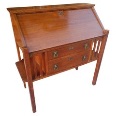 Scrivania a ribalta Mission Arts & Crafts in Oak, C1915