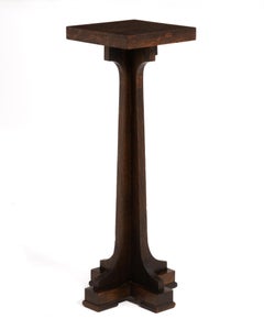 Mission Oak Plant Stand Pedestal After Charles Limbert Quarter Sawn Arts Crafts