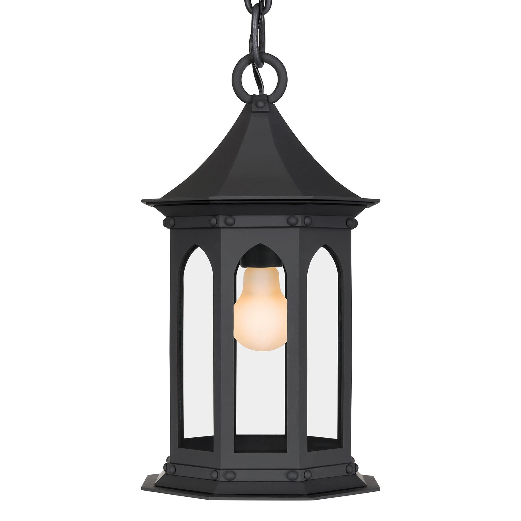 Handgefertigte Pendelleuchte im Mission Revival-Stil von Santa Barbara Lighting (Stahl) im Angebot