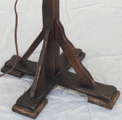 Mission Style Arts & Crafts Wooden Floor Lamp