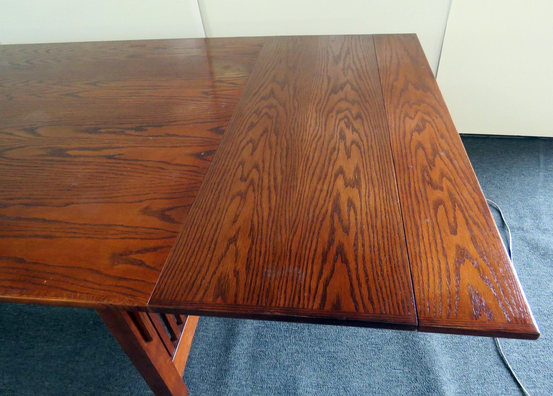 mission style dining table