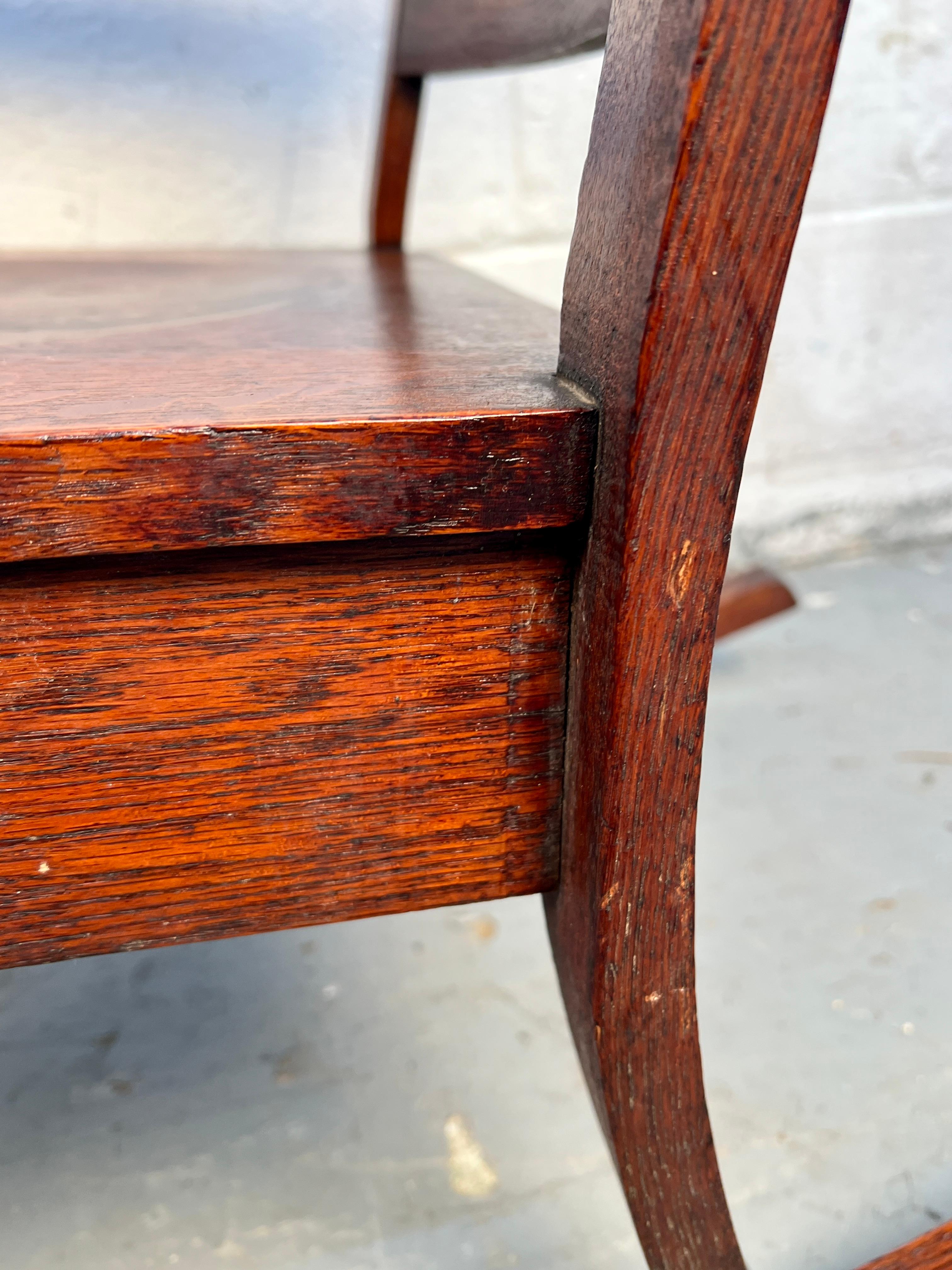 Mission Style Schaukelstuhl in Eiche im Angebot 5