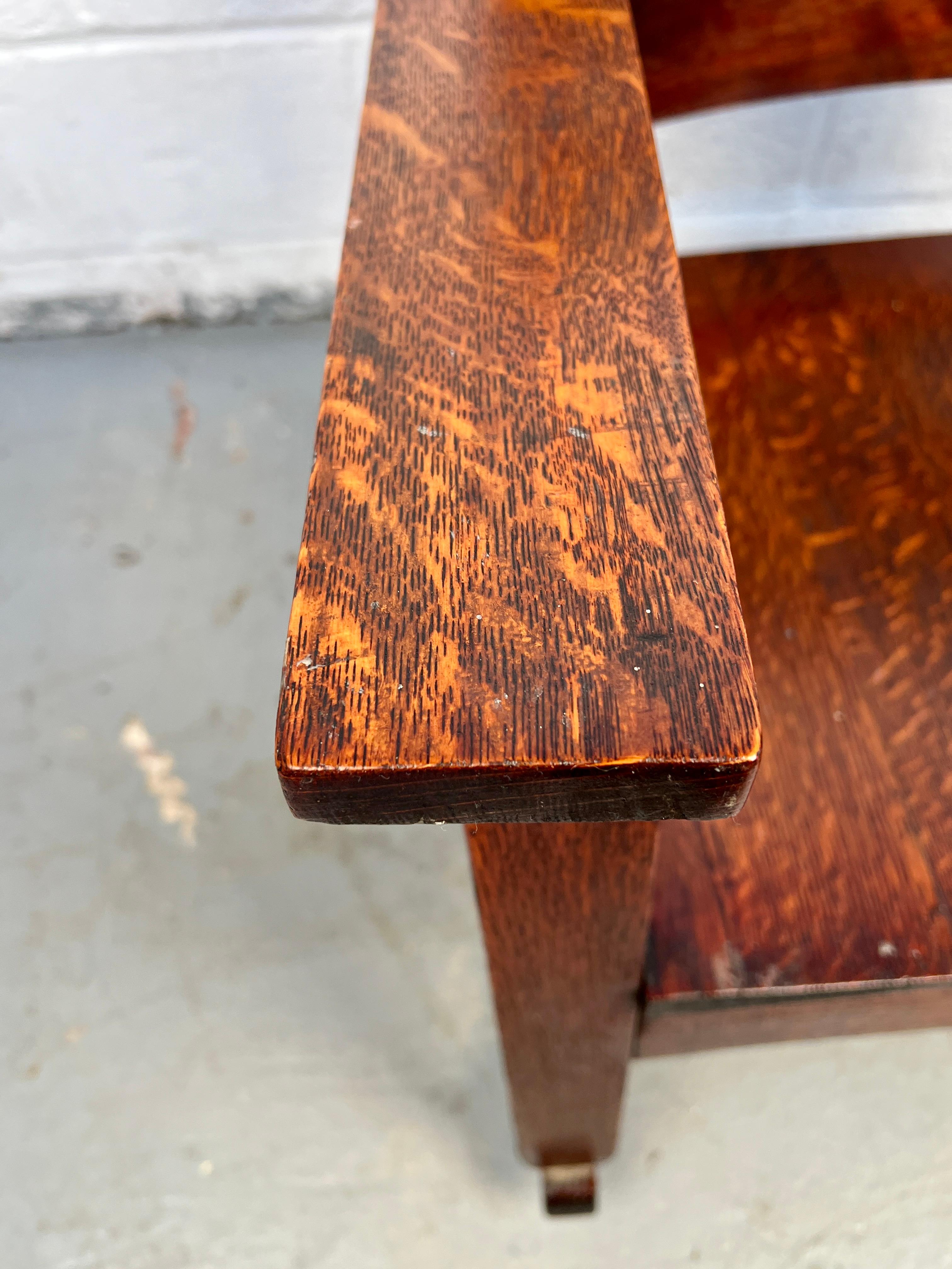 Mission Style Schaukelstuhl in Eiche im Angebot 6