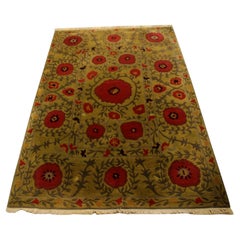 Used Mission Style Swayam Nepal Hand Knotted 100% Wool Rug