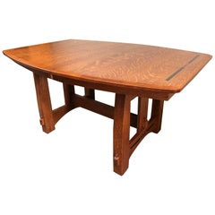 Mission Style West Point Oak Colebrook Trestle Table