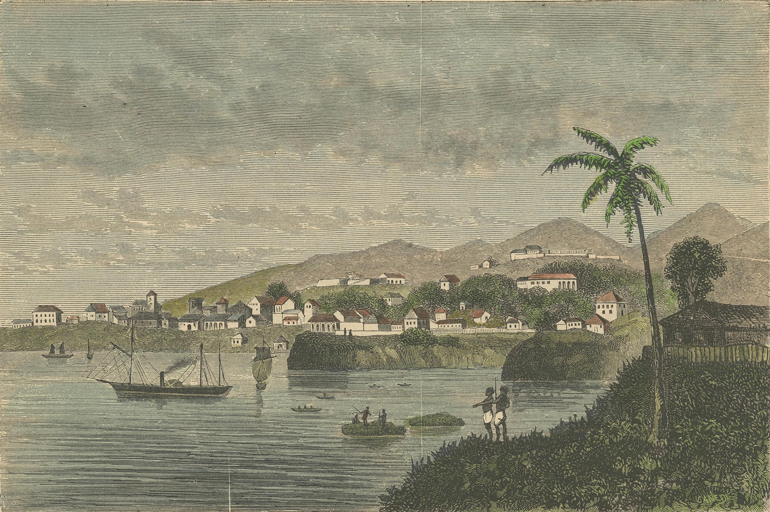 Papier Vues et activités de Freetown, Sierra Leone, 1893 en vente
