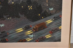 Mississippi Night Lights by Artist Yvonne Jacquette 1986 Signed