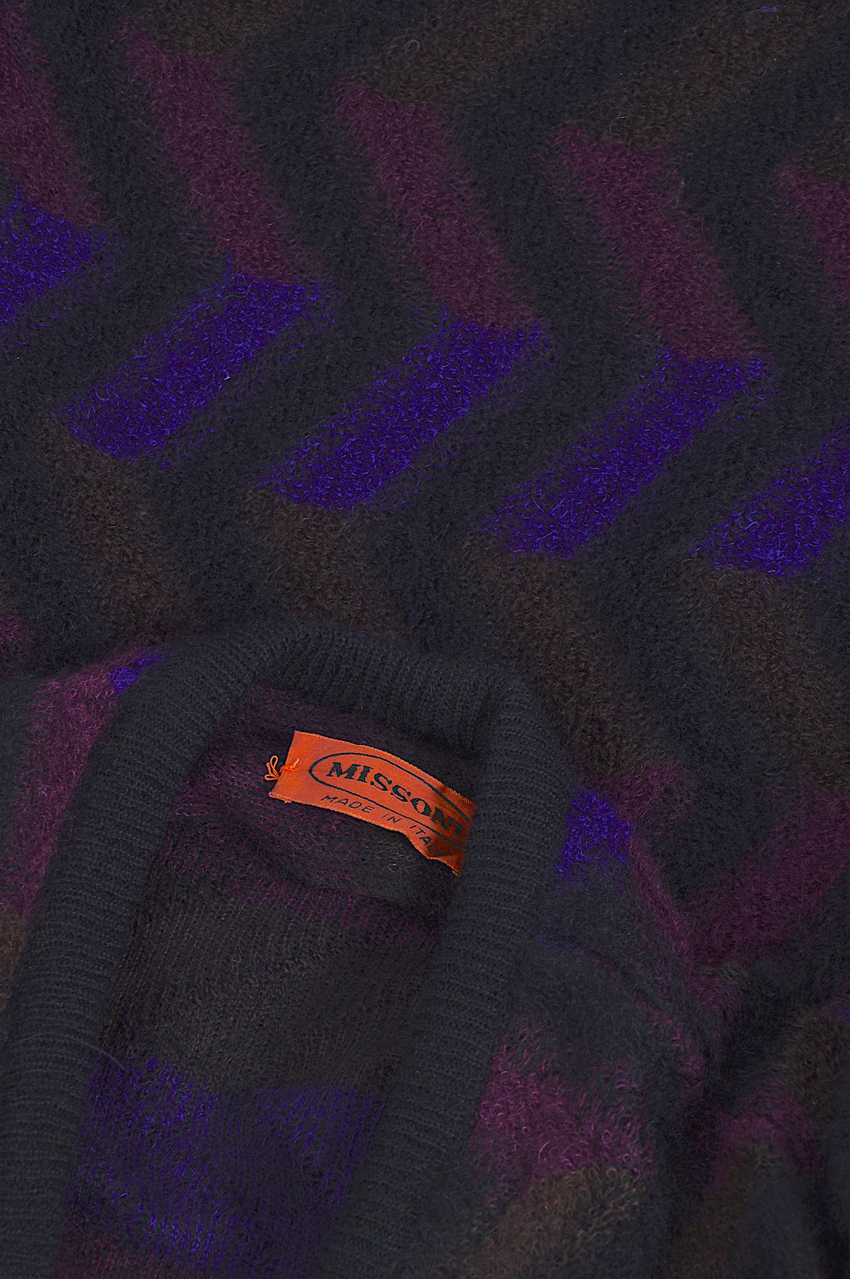 Missoni - Cardigan en laine surdimensionné à manches bouffantes multicolores, vintage, années 1980 en vente 7