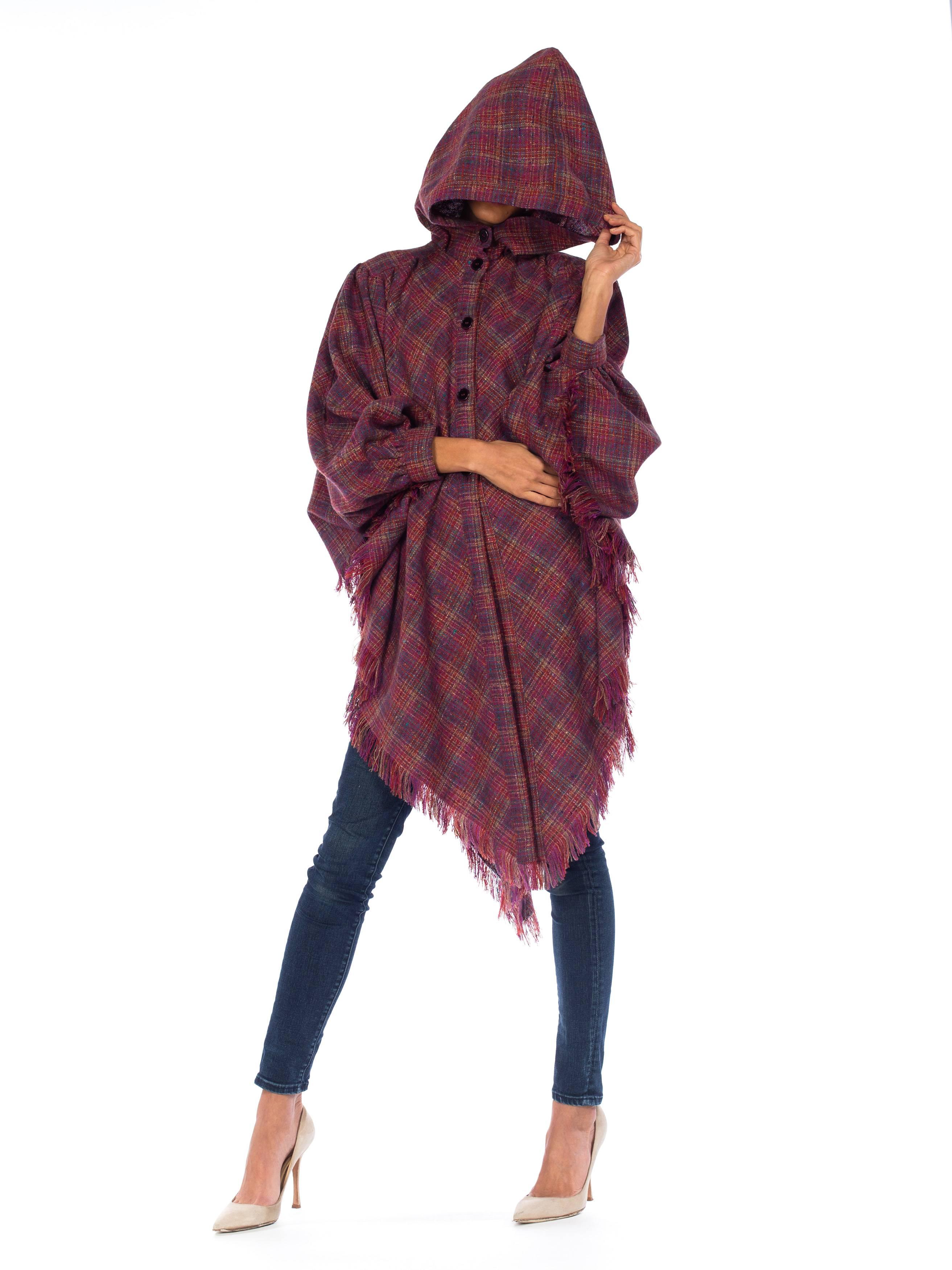 Missoni 1970 Wool hooded Cape Style with Arm Sleeves In Excellent Condition In New York, NY
