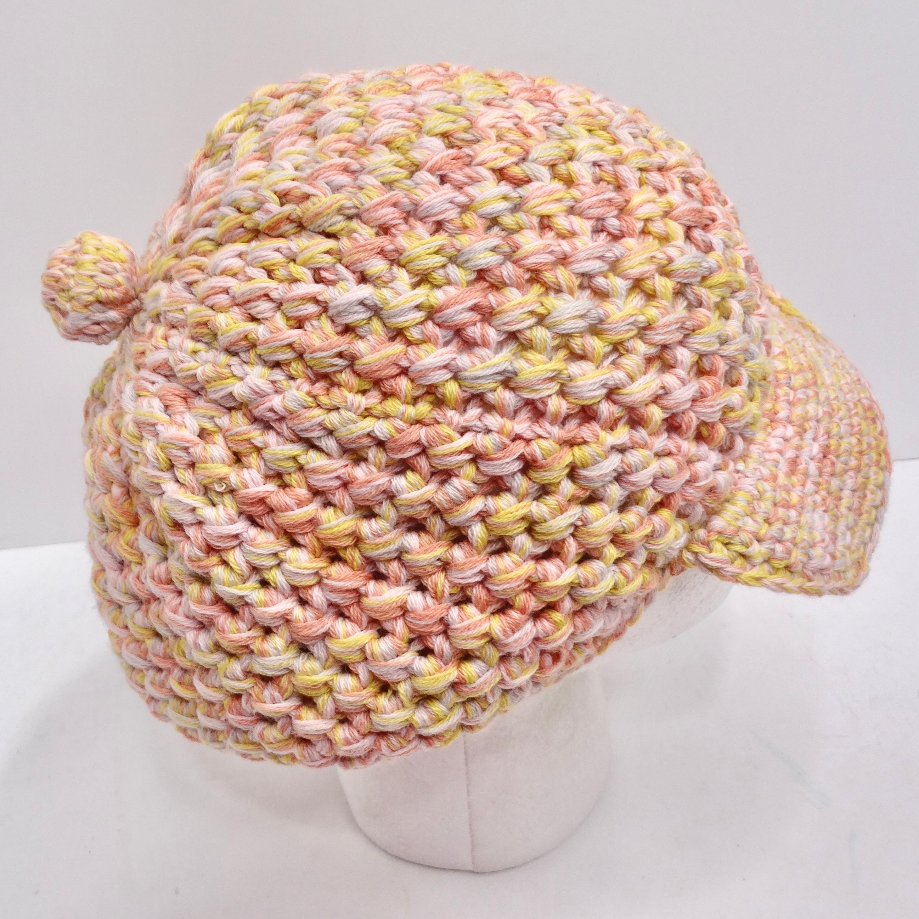 Women's or Men's Missoni 1970s Multicolor Knit Hat For Sale