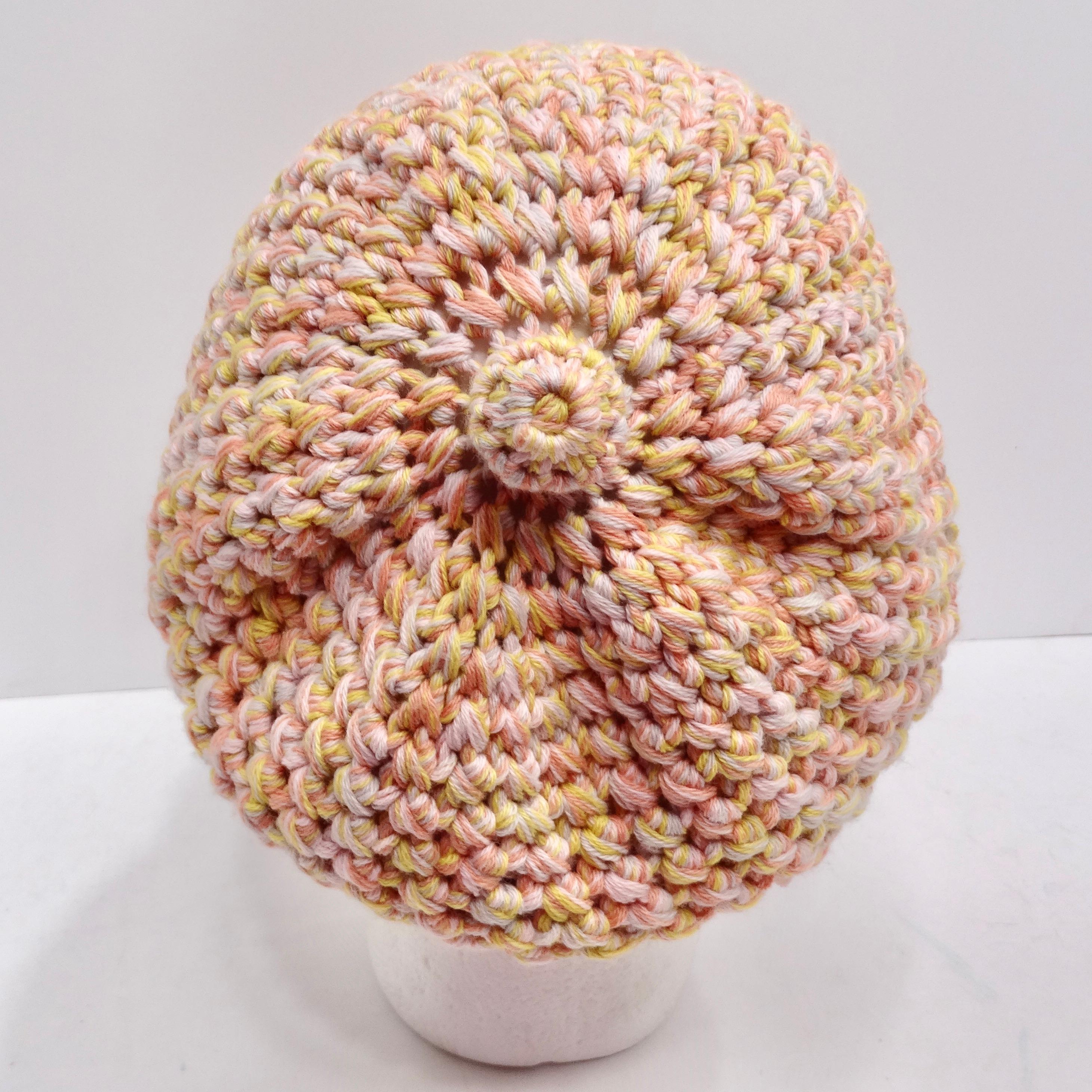 Missoni 1970s Multicolor Knit Hat For Sale 1