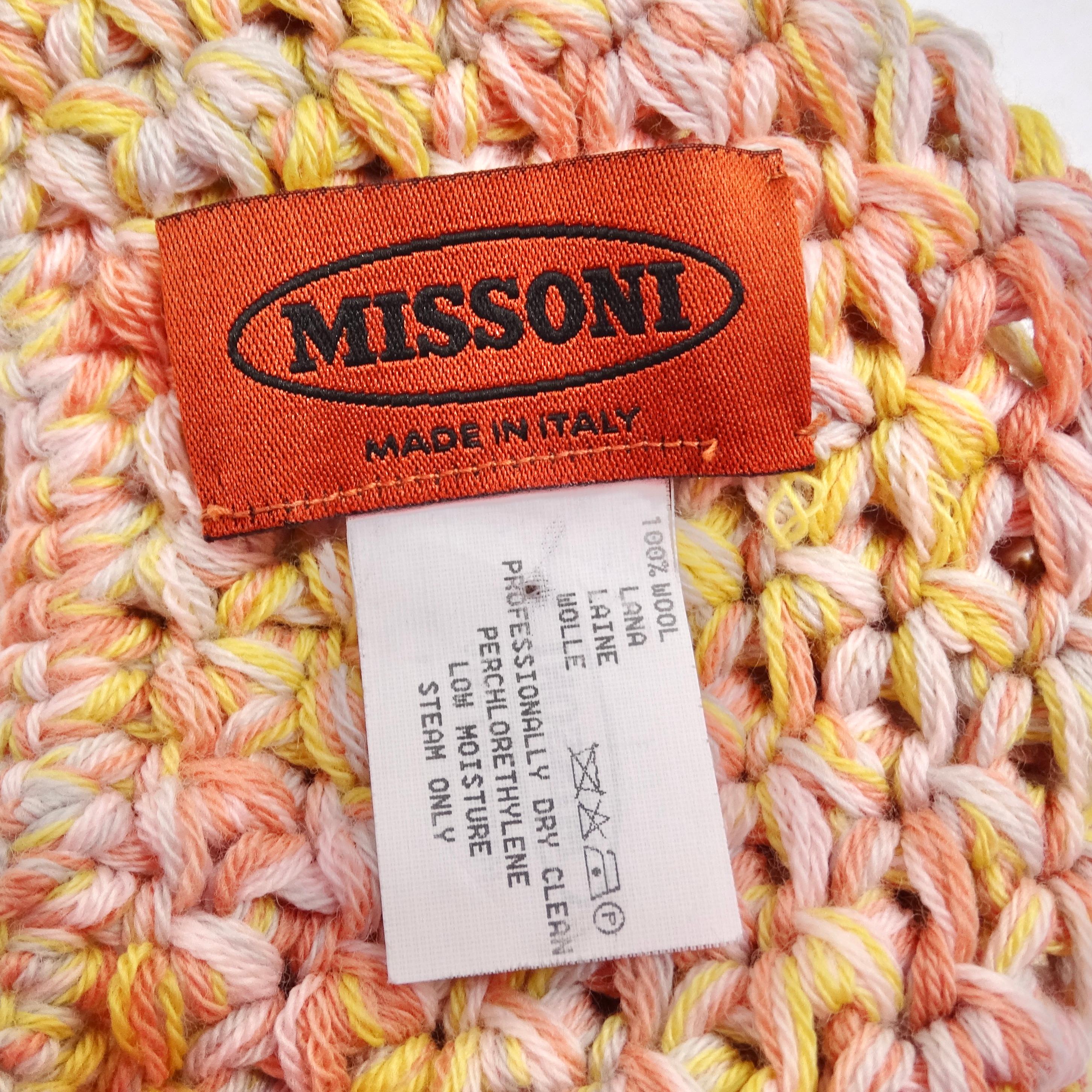 Chapeau en tricot multicolore Missoni 1970 en vente 4