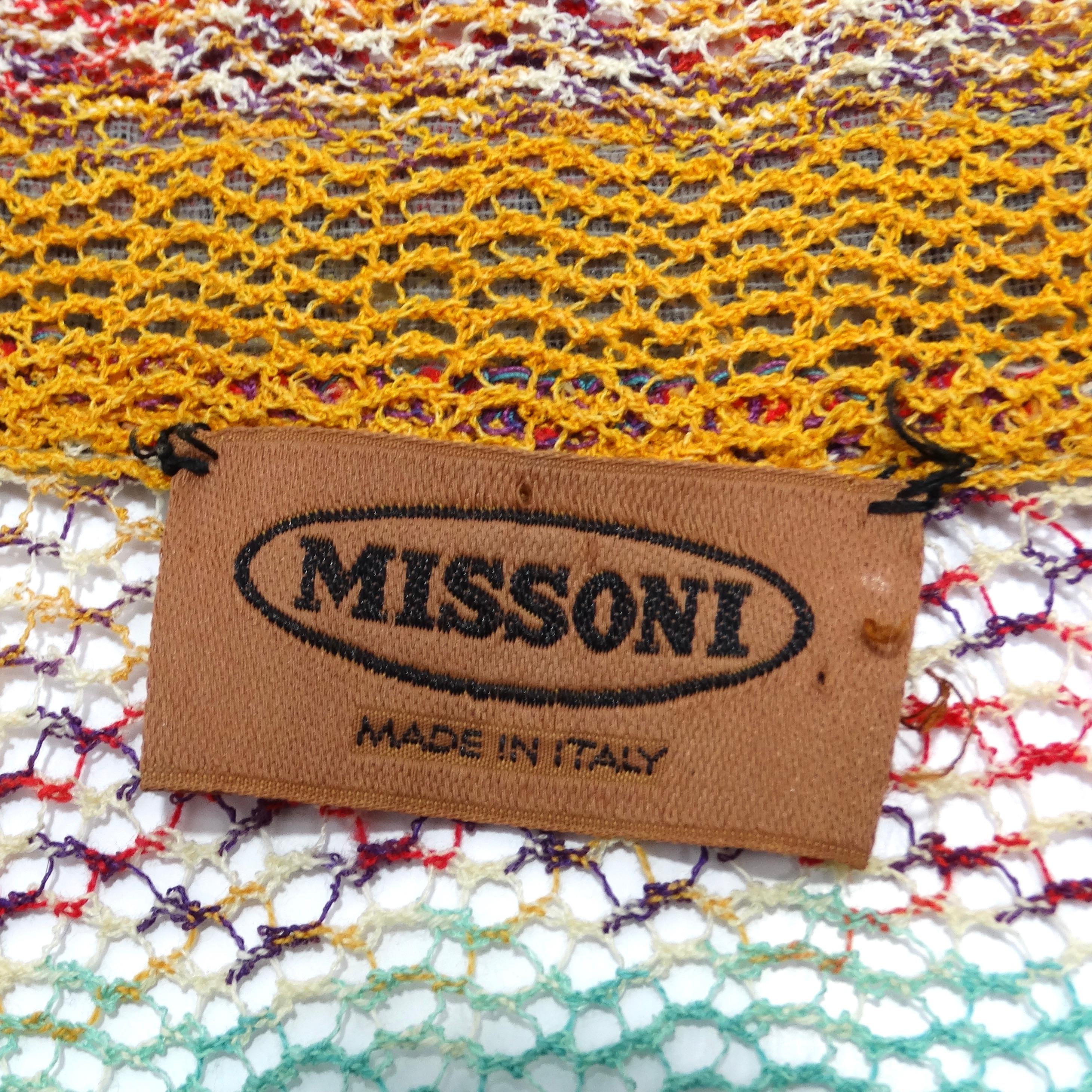 Missoni 1980 - Cardigan boutonné en tricot multicolore en vente 6