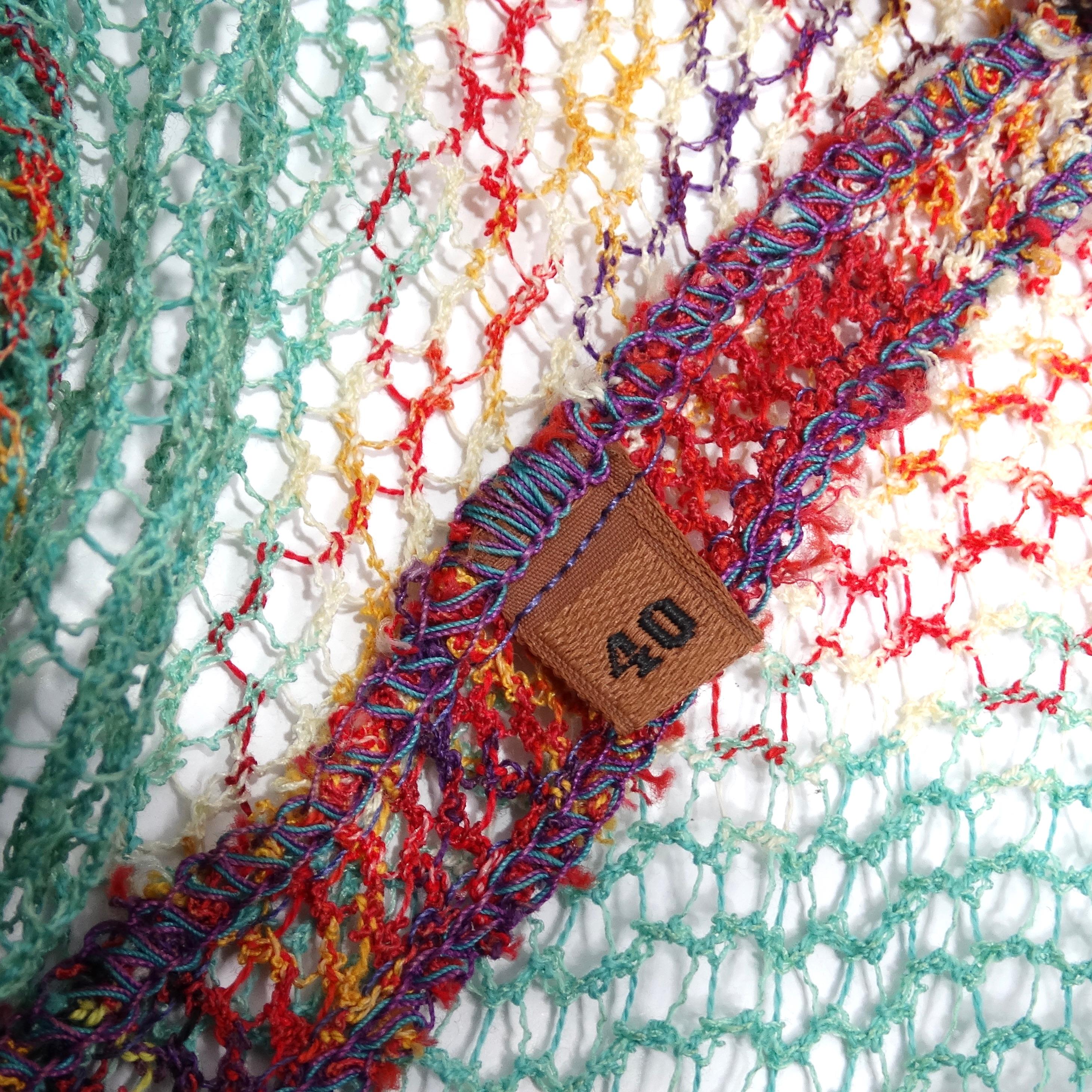 Missoni 1980 - Cardigan boutonné en tricot multicolore en vente 6