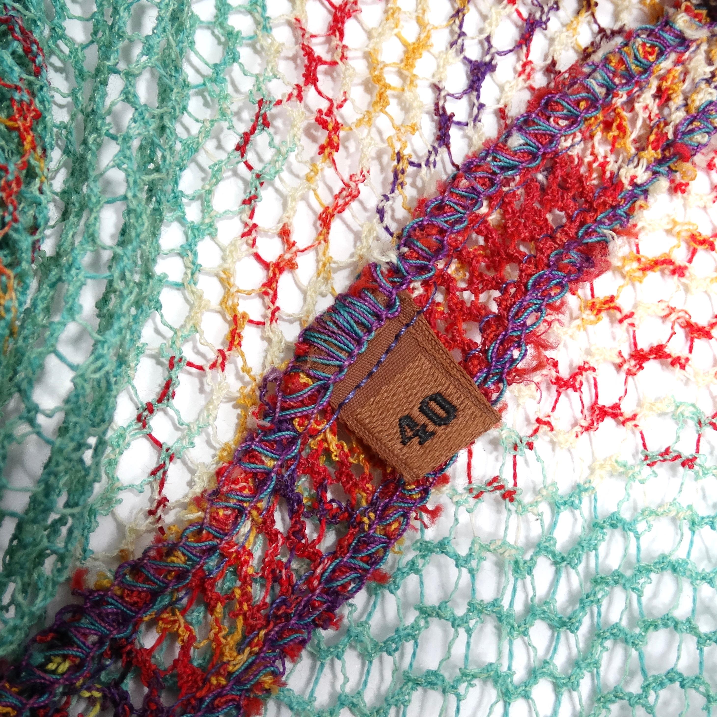 Missoni 1980 - Cardigan boutonné en tricot multicolore en vente 7