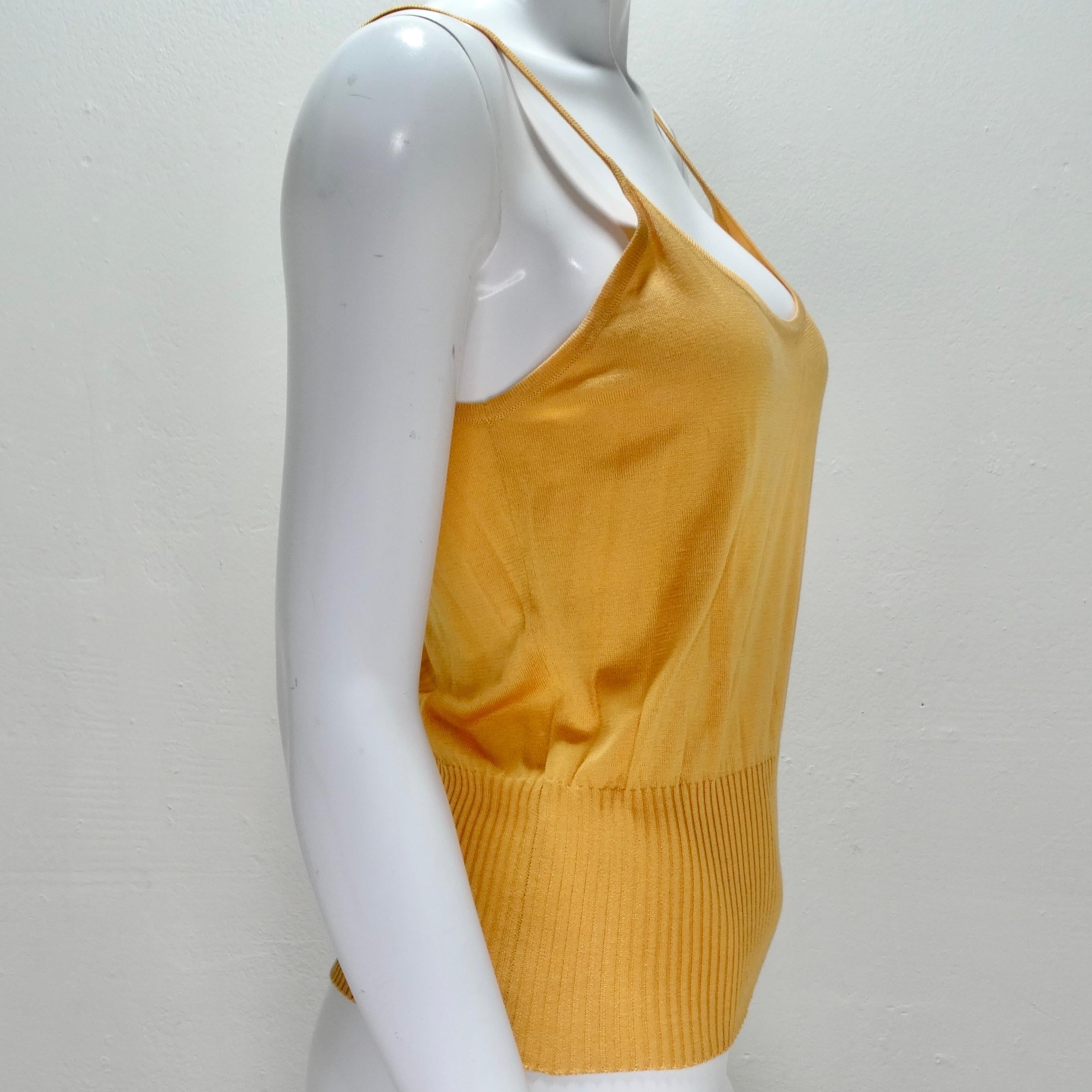 Women's or Men's Missoni 1990s Orange Knit Tank For Sale
