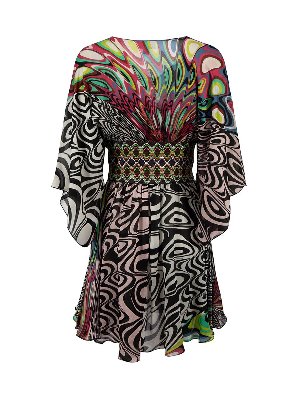 Missoni Abstract Print Silk Mini Dress Size M In Good Condition In London, GB
