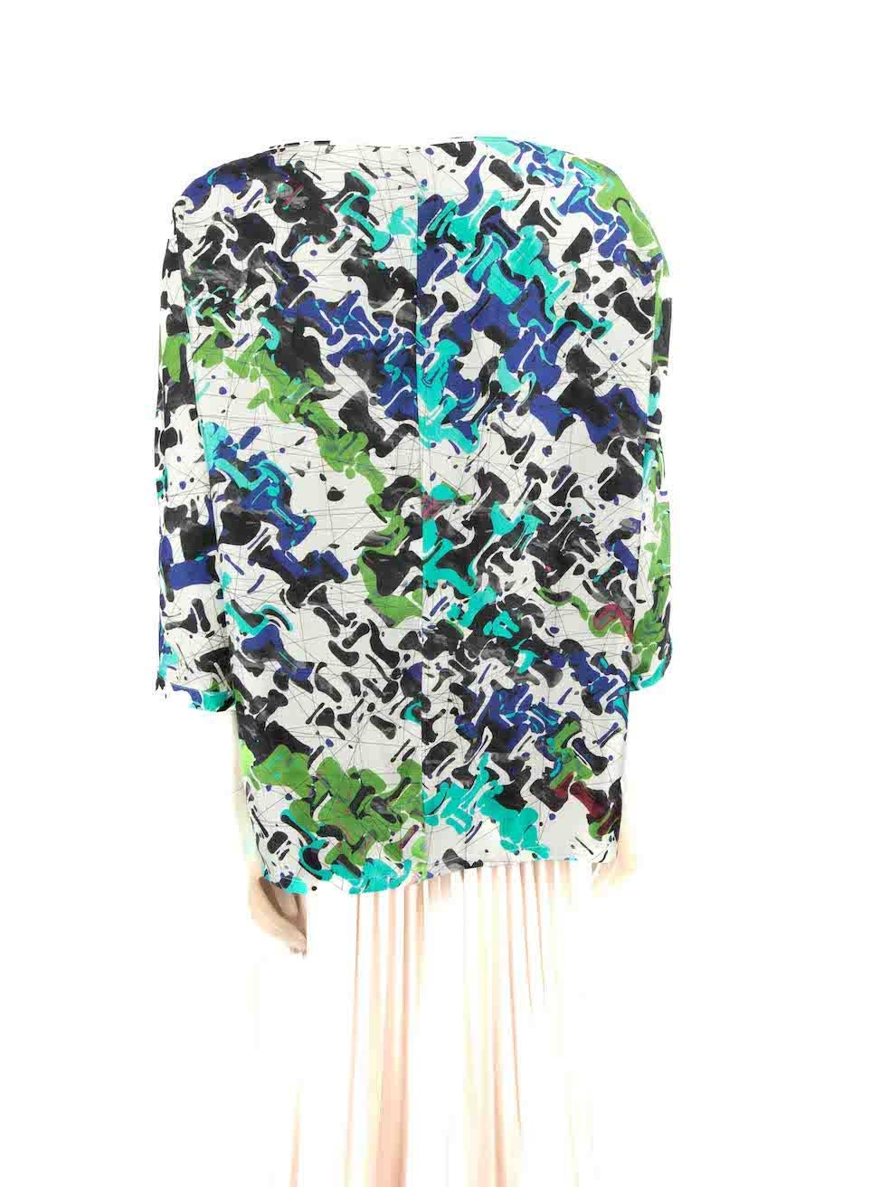 Missoni Abstract Print Silk Top Size M In Good Condition For Sale In London, GB