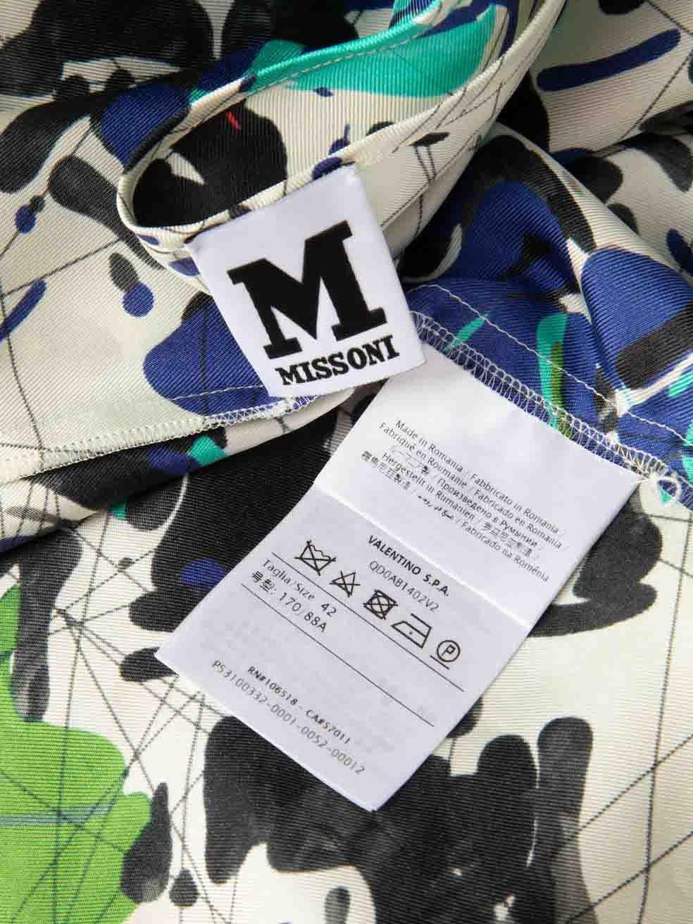 Missoni - Haut en soie imprimé abstrait, taille M Pour femmes en vente