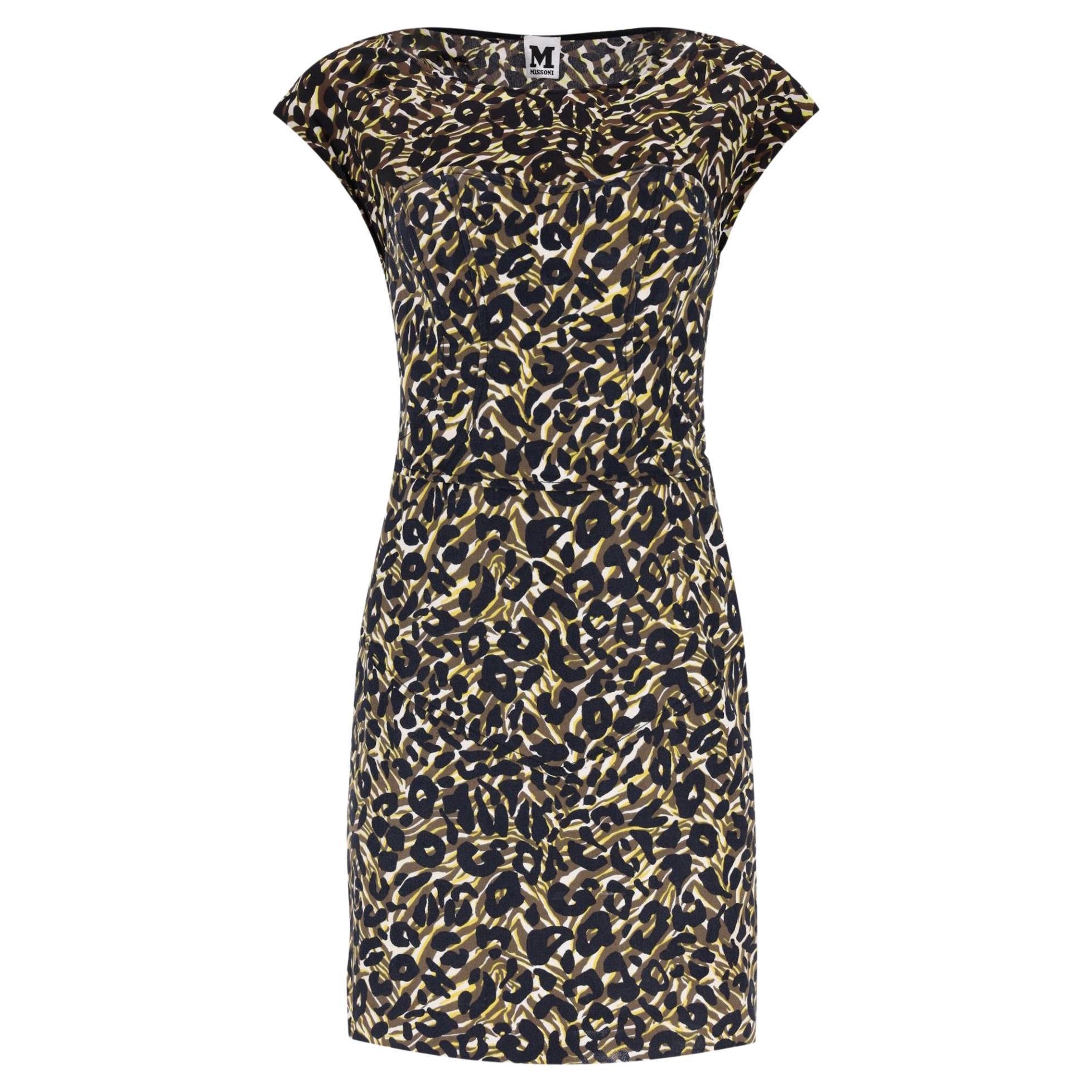 Vestito in seta e cotone con stampa animalier di Missoni in vendita