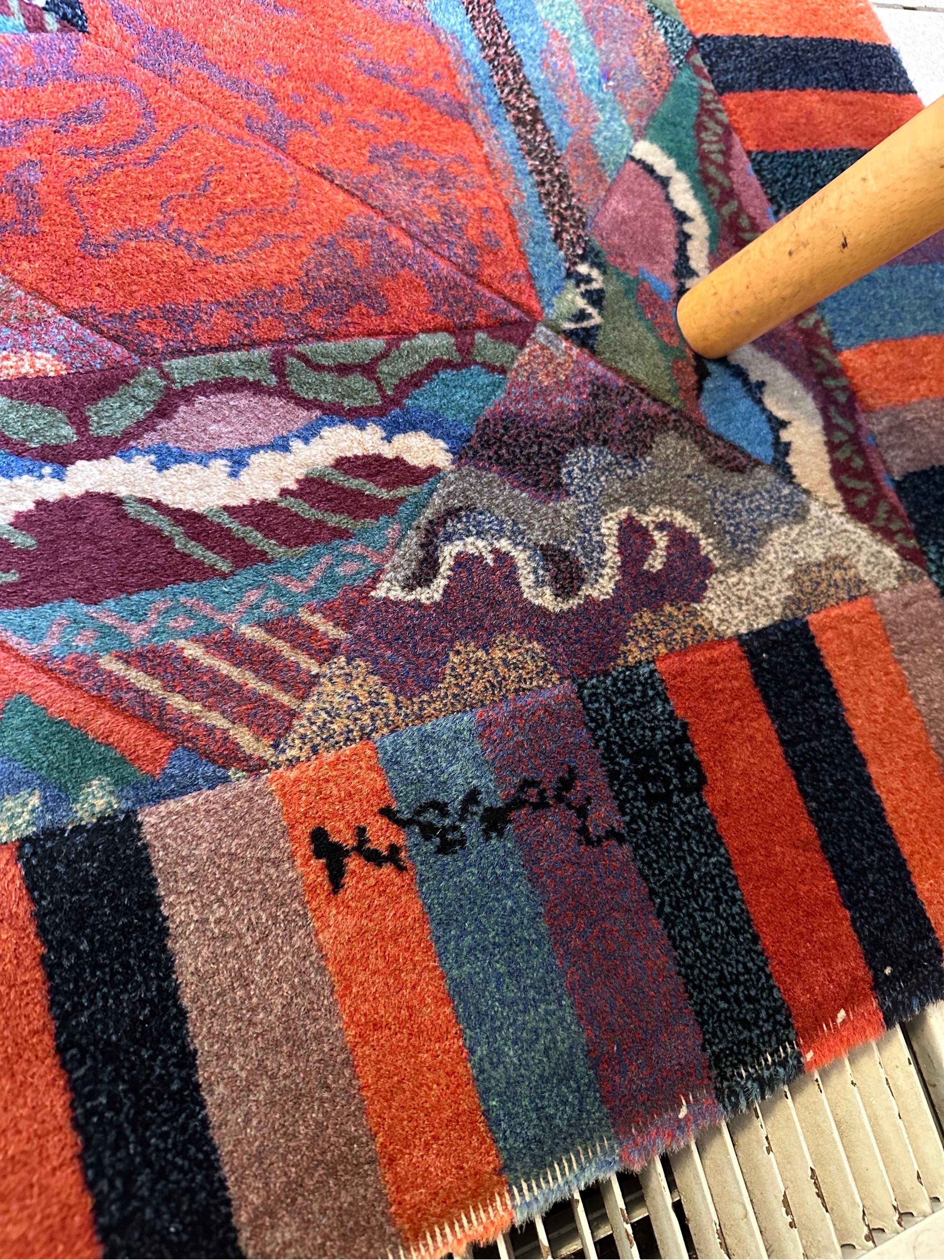 Modern Missoni Antares Rug Italy 1980 Signature  For Sale
