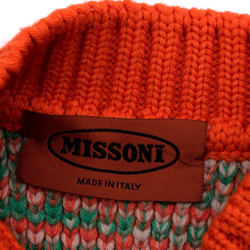 Missoni Astrakhan Fur Wool Blend Knit Sleeveless Cardigan - Size US 4 For Sale 2