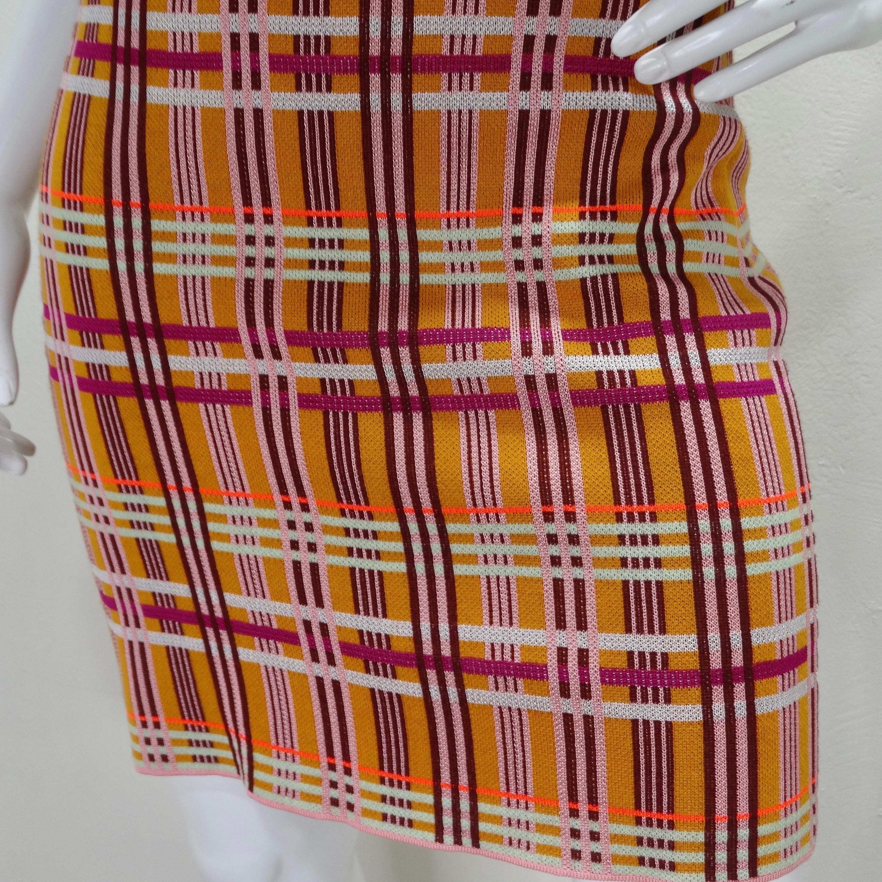 This Missoni pencil skirt is going to become your next go-to skirt you can't stop reaching for! How adorable is this Missoni AW21 plaid pencil skirt?! Missoni presents their signature knit this time in an incredible plaid pattern compromised of