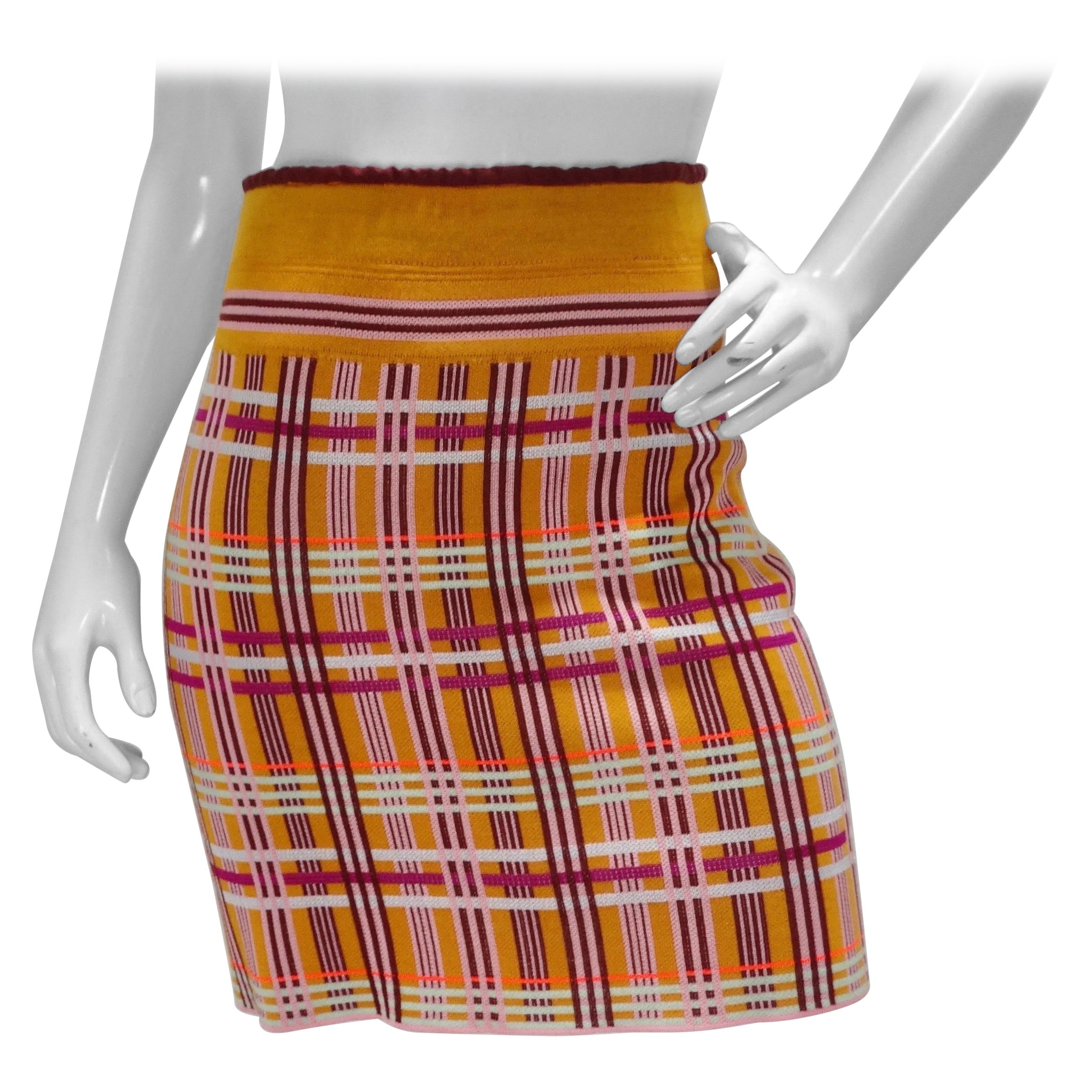 Gonna a tubino a quadri Missoni AW21 in vendita