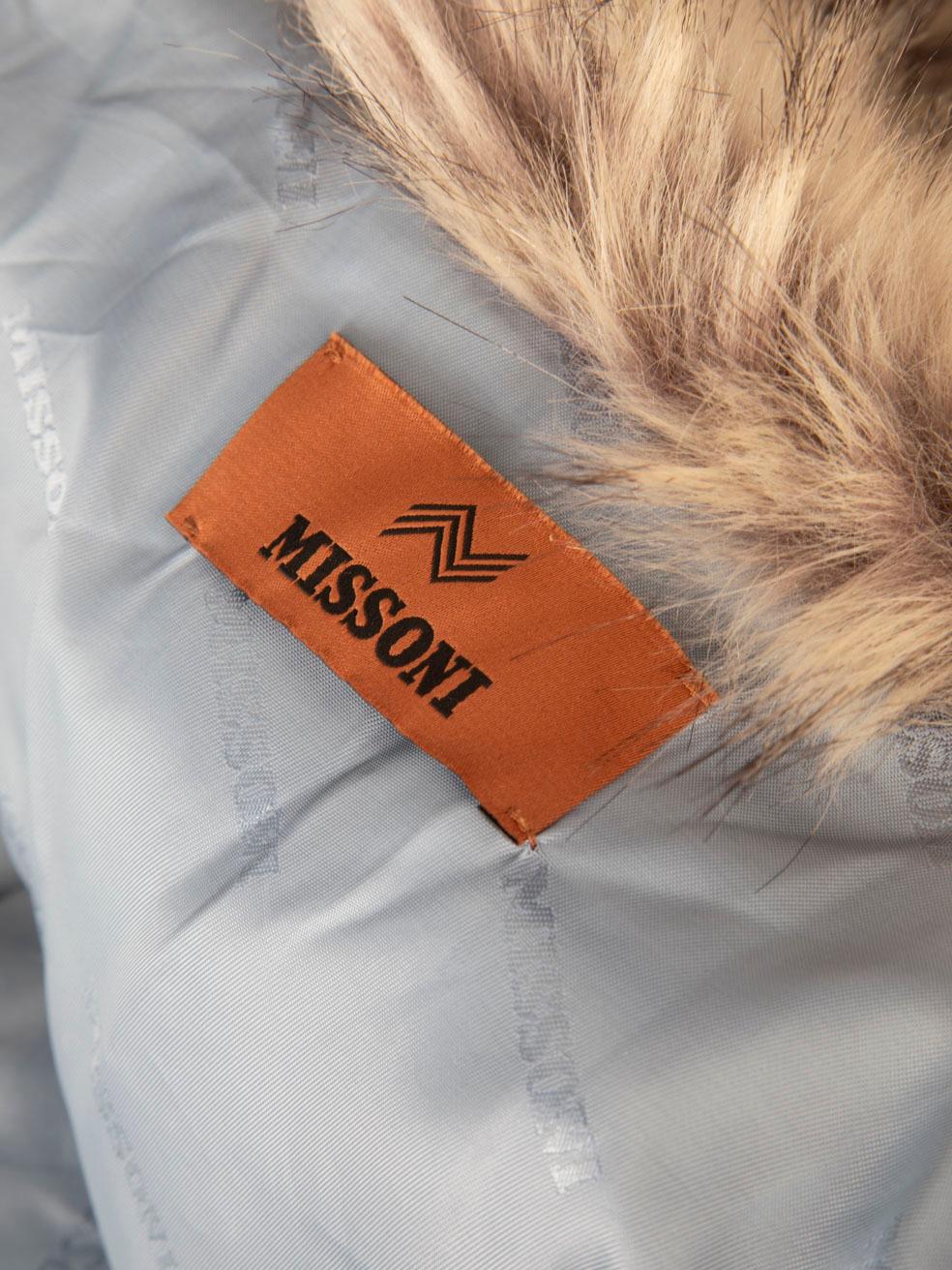 Missoni Beige Faux Mid Length Fur Coat Size M For Sale 1