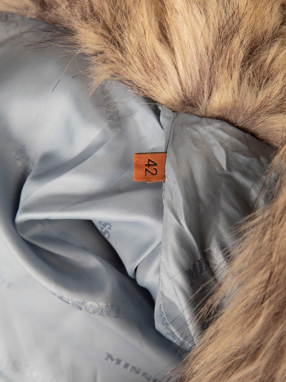 Missoni Beige Faux Mid Length Fur Coat Size M For Sale 2