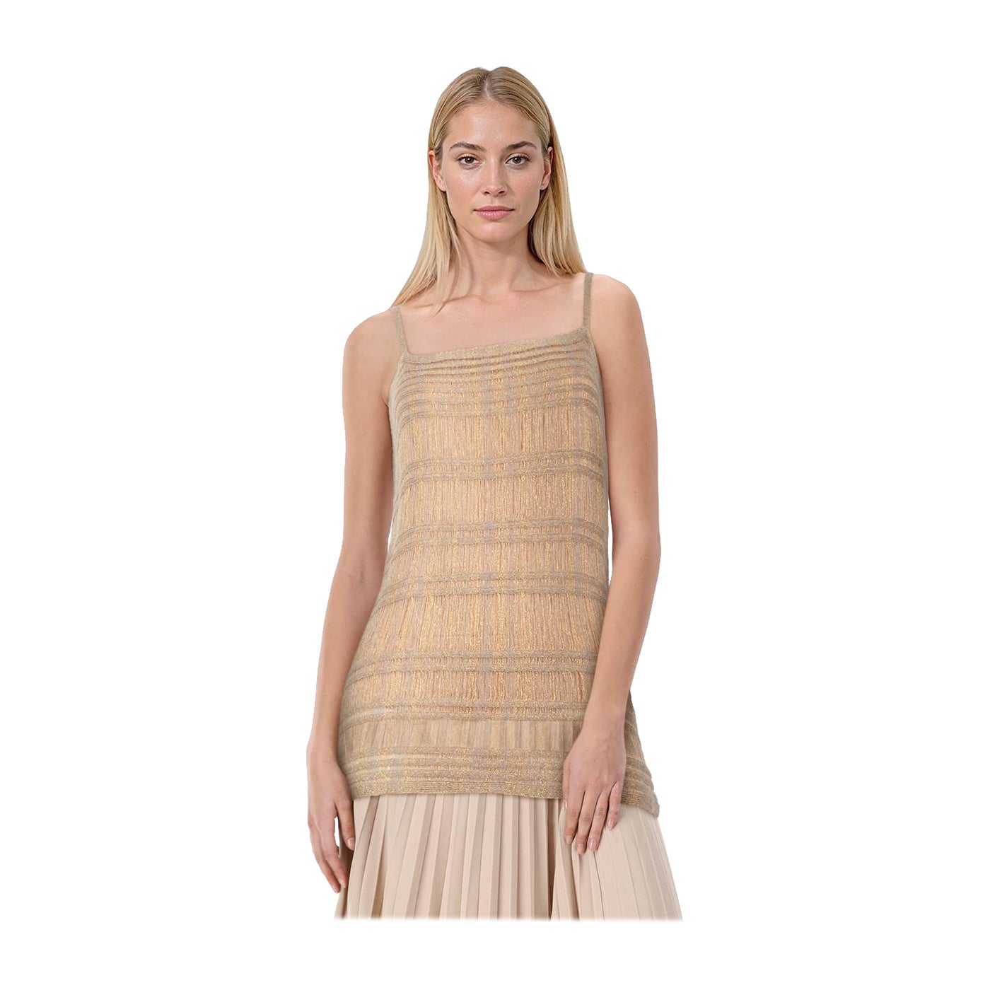 Missoni Beige 
Gold Tank Top Größe M im Angebot
