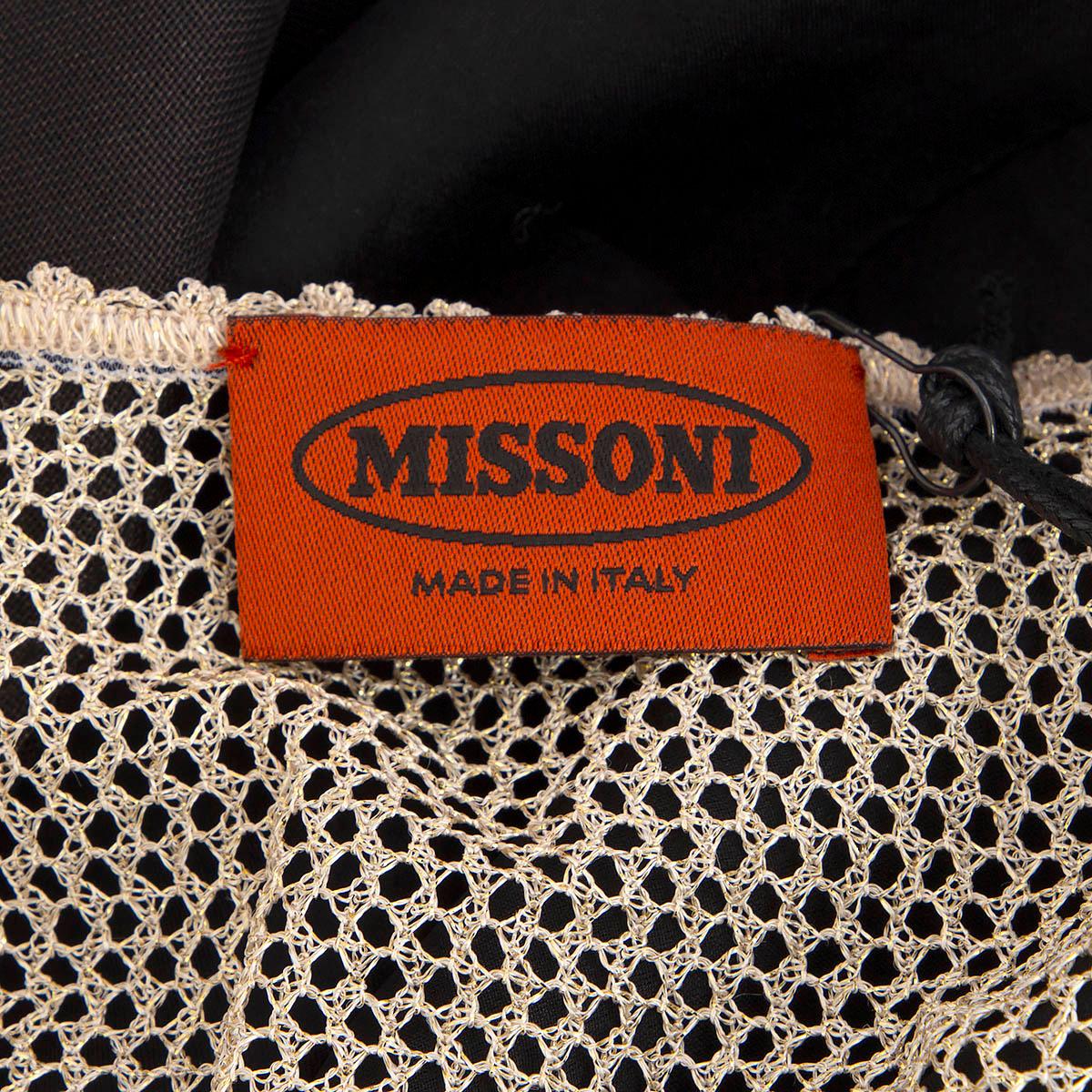 MISSONI beige rayon 2015 FLORAL MESH Tank-Top Shirt S 3