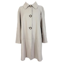 Missoni Cappotto lungo classico in lana beige
