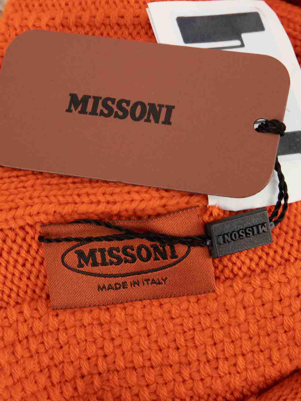 Missoni Beige Wool Tassel Trim Knit Snood For Sale 1
