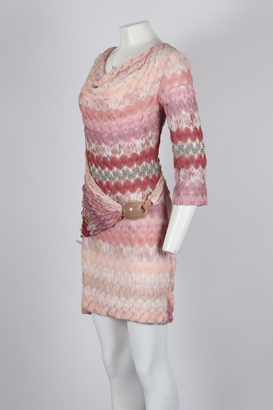 Missoni Belted Crochet Knit Dress Uk 10 In Excellent Condition In London, GB