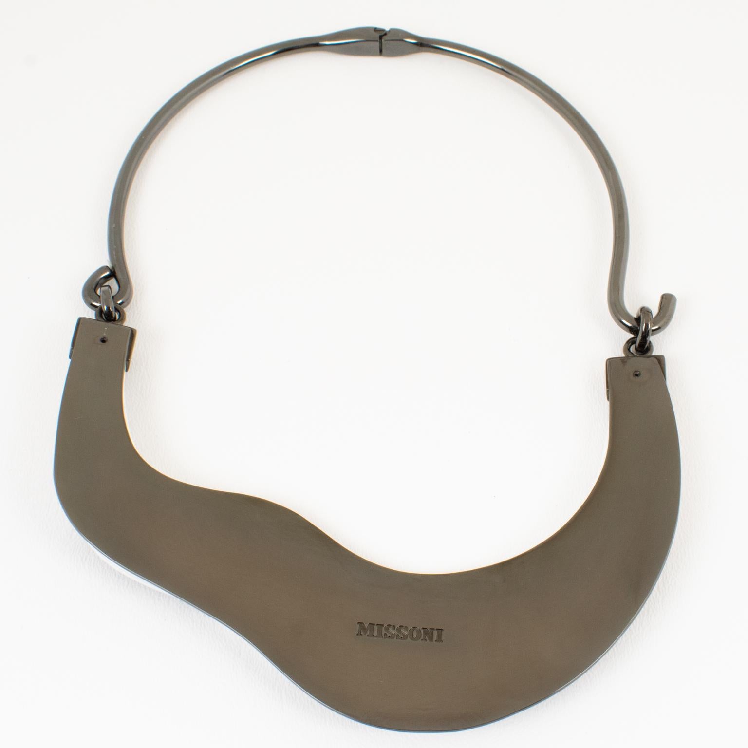 Collar Rígido Bicolor Missoni, Colección Primavera 2014 en venta 4