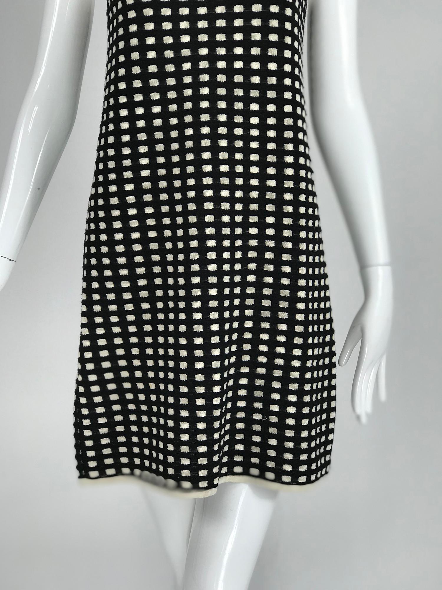 Missoni Black and Cream Check Racer Back Knit Dress 3