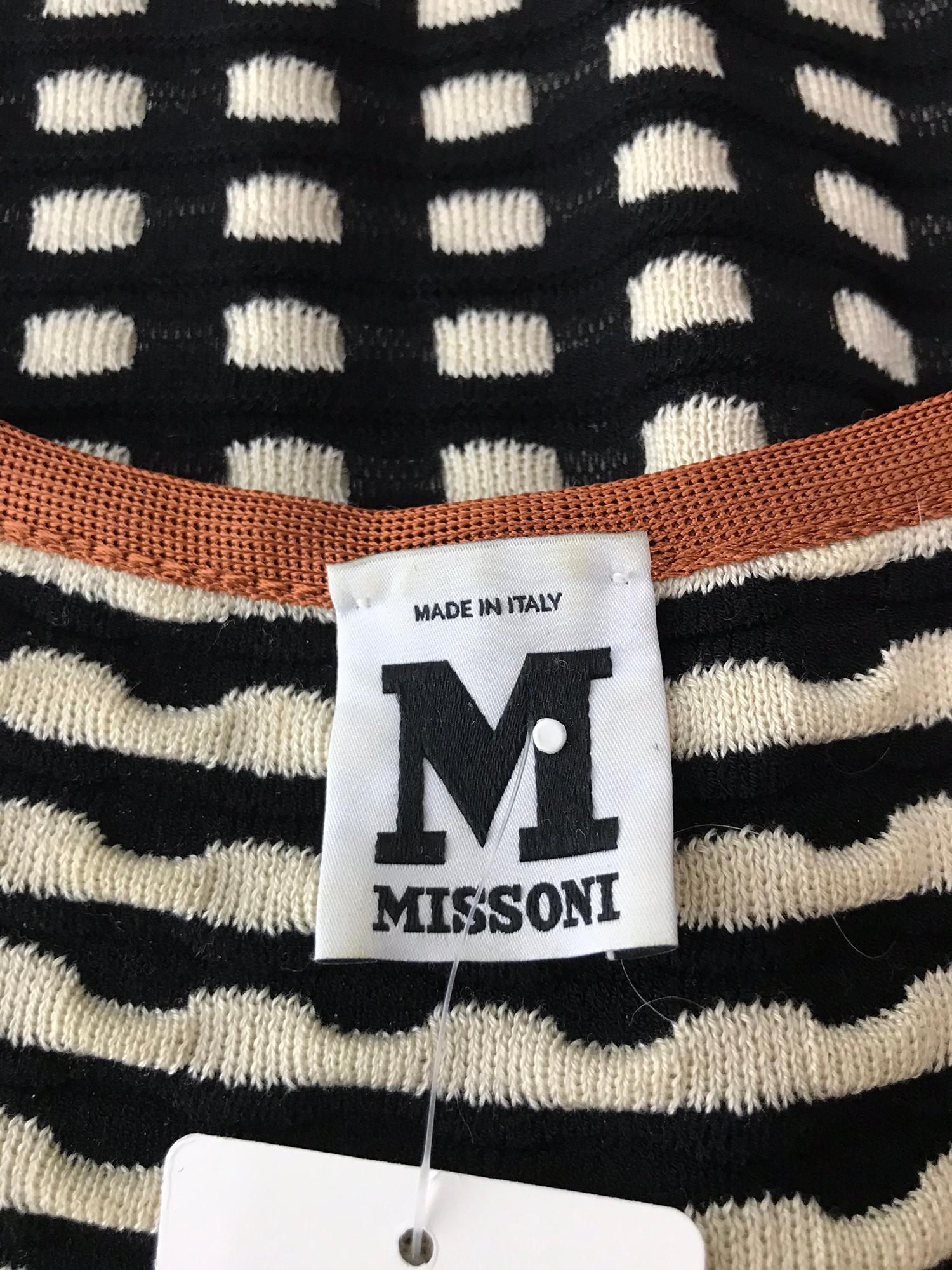 Missoni Black and Cream Check Racer Back Knit Dress 4